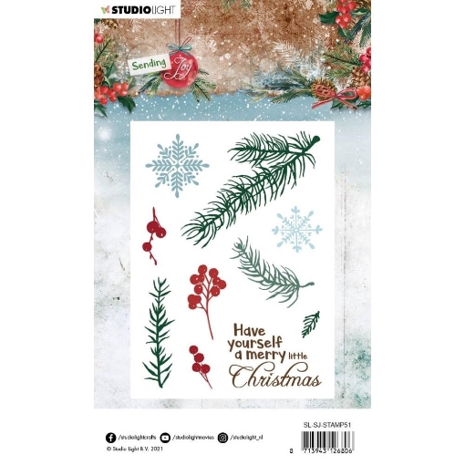 Picture of Studio Light Sending Joy Clear Stamps Set Σετ Διάφανες Σφραγίδες - NR. 51, Branches & Berries, 9τεμ
