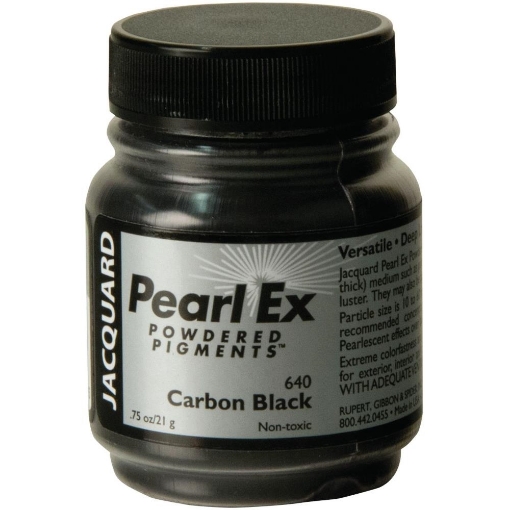 Picture of 🪄 Jacquard PearlEx Powdered Pigment 21g - Carbon Black – Mica Χρωστική σε Σκόνη σε Μεταλλικό Μαύρο Φινίρισμα
