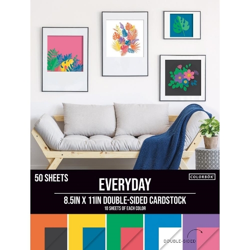 Picture of Colorbok Everyday Μπλοκ Μονόχρωμου Cardstock Διπλής Όψης 8,5" x 11", 50 Φύλλα