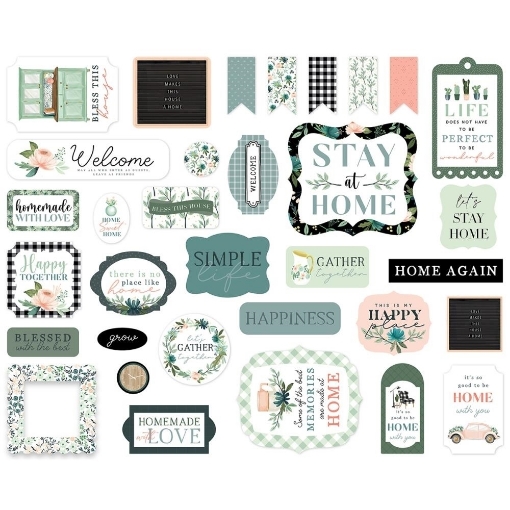 Picture of Carta Bella Cardstock Ephemera Διακοσμητικά Die-cuts – Gather At Home, Icons, 33τεμ