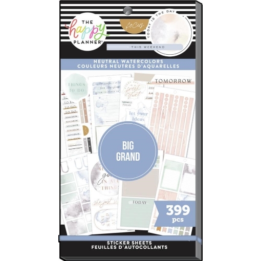 Picture of Happy Planner Sticker Value Pack Μπλοκ με Αυτοκόλλητα - Neutral Watercolors, 339τεμ.