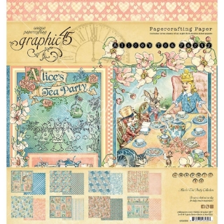 Picture of Graphic 45  Paper Pad Διπλής Όψεως 8"X8" - Alice's Tea Party 