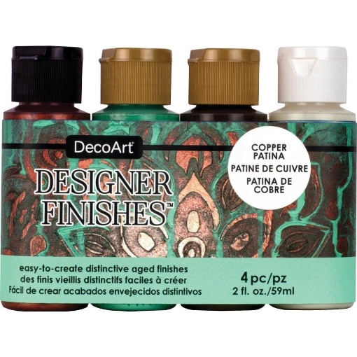 Picture of DecoArt Designer Finishes Paint Pack Σετ Ακρυλικών Χρωμάτων Για Ειδικό Φινίρισμα - Copper Patina