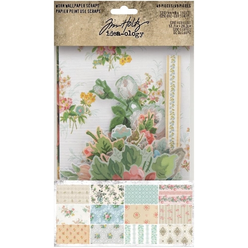Picture of Tim Holtz Idea-Ology Worn Wallpaper Scraps, 49 τεμ. 