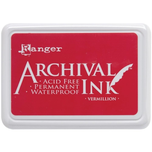Picture of Ranger Archival Ink Pad Vermillion – Αδιάβροχο Έντονο Κόκκινο-Πορτοκαλί Μελάνι Σφραγίδας