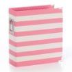 Picture of Simple Stories Sn@p! Striped Designer Binder 6"X8" - Pink Stripe