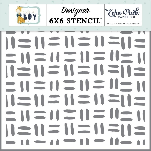 Picture of Echo Park Stencil 6"x6" | Στένσιλ It’s A Boy, Stitched Pattern