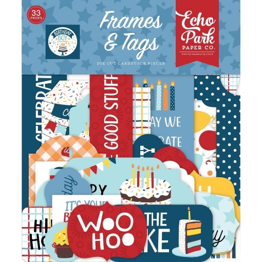 Picture of Echo Park Cardstock Ephemera Διακοσμητικά Die-Cuts - Birthday Boy, Frames & Tags, 33τεμ