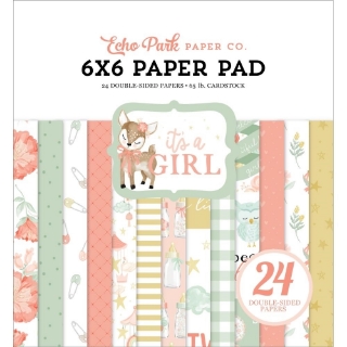 Picture of Echo Park Μπλοκ Scrapbooking Διπλής Όψης 6"X6" - It's A Girl