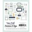Picture of Echo Park Cardstock Διακοσμητικά Die-cuts - It 's A Boy, Frames & Tags, 33τεμ