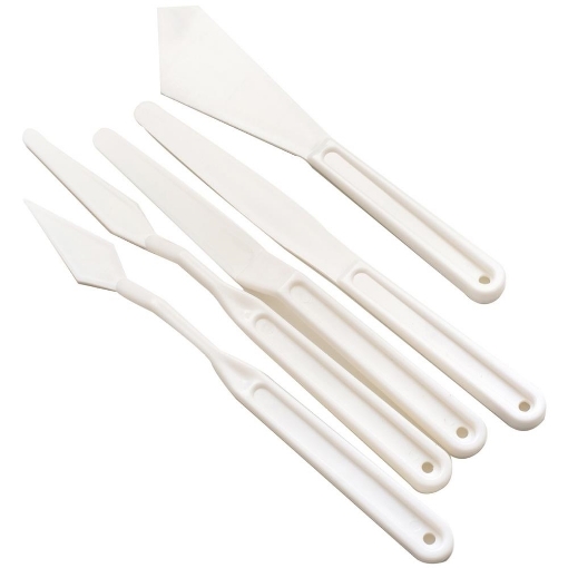 Picture of American Crafts Art Supply Basics Plastic Paint Knife - Σετ Πλαστικές Σπάτουλες