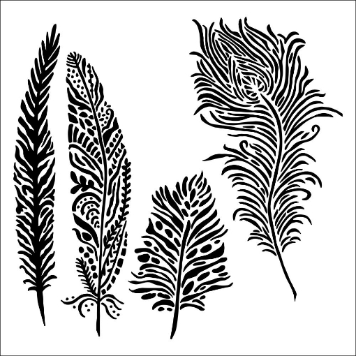 Picture of Crafter's Workshop Στένσιλ 6"X6" - Playful Plumes