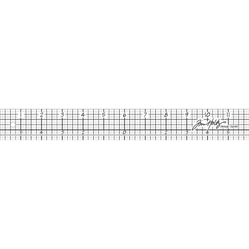 Picture of Tim Holtz Acrylic Design Ruler 12" - Ακρυλικός Χάρακας με Κέντρα