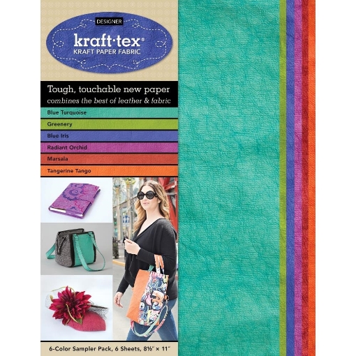 Picture of Kraft-Tex Paper Fabric Prewashed Ειδικό Ύφασμα από Χαρτί Designer Sampler 8.5"X11"