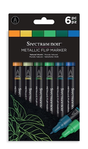 Picture of Spectrum Noir Metallic Flip Markers – Μεταλλικοί Μαρκαδόροι Natural World, 6τεμ.