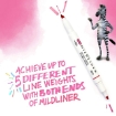 Picture of Zebra Mildliner Double Ended Marker Brush Pen & Marker Σετ Μαρκαδοράκια - Fluorescent