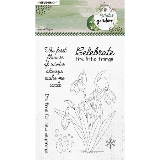 Picture of Studio Light Winter Garden Snowdrops Nr.158 | Διάφανες Σφραγίδες 6 τεμ.