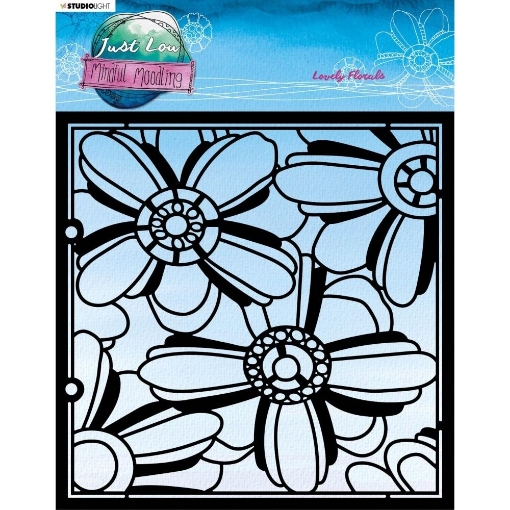 Picture of Studio Light Mindful Moodling Στένσιλ 8"X8" - Nr. 91, Lovely Florals