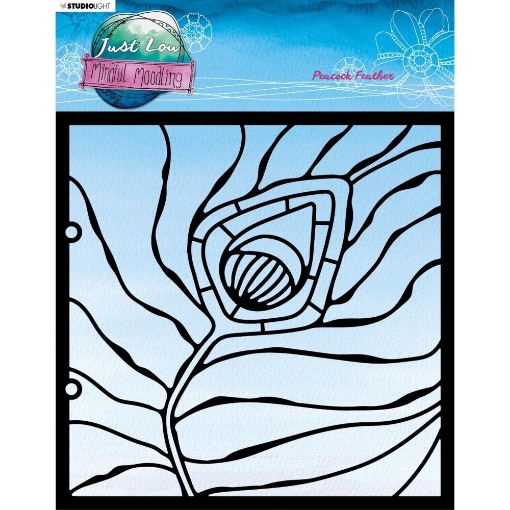 Picture of Studio Light Mindful Moodling Στένσιλ 8"X8" - Nr. 93, Peacock Feather