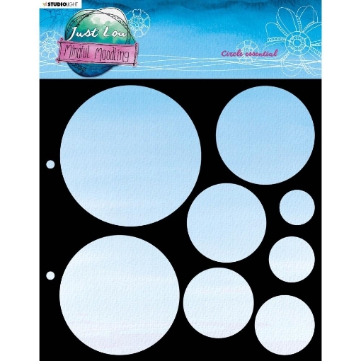 Picture of Studio Light Just Lou Mindful Moodling Στένσιλ 8" X 8" - Nr. 94, Circle Essentials