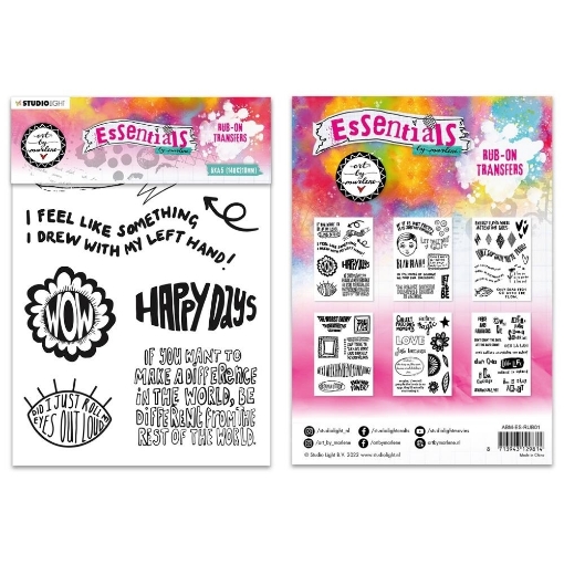 Picture of Art By Marlene Essentials Transfer Rub On  Φύλλα Μεταφοράς Εικόνας - Nr. 01, Quote Designs, 6τεμ