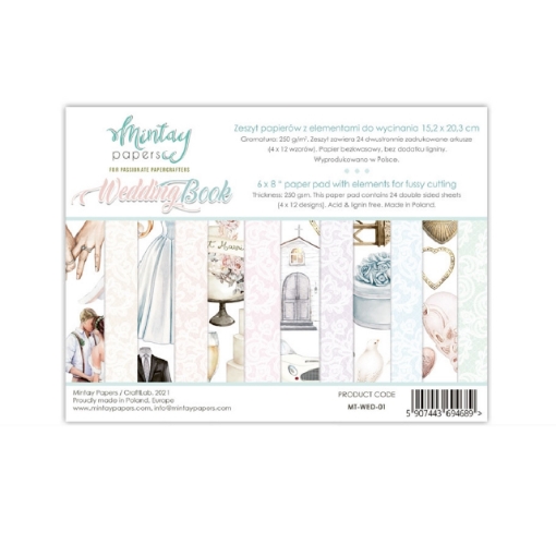 Picture of Mintay Papers Wedding Book 6''×8'' | Μπλοκ Fussy Cutting Γάμου & Ρομαντικών Σχεδίων