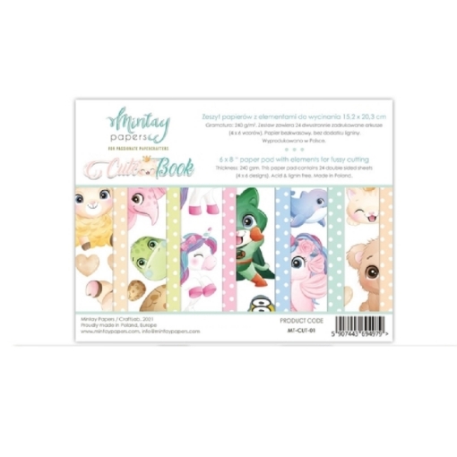 Picture of Mintay Papers Cute Book 6''×8'' | Cute & Cartoon Animal Fussy Cutting Embellishment Pad