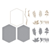 Picture of Spellbinders Glimmer Hot Foil Plates & Dies - Σετ Μεταλλικές Μήτρες Χρυσοτυπίας & Κοπής – Geo Foliage