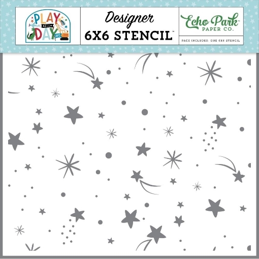 Picture of Echo Park  Στένσιλ 6"X6" - Play All Day Boy, Shoot For The Stars