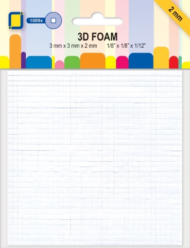 Picture of JEJE Double Sided Foam Squares Mini 2mm - Μίνι Διαστατικά Αυτοκόλλητα Διπλής Όψης
