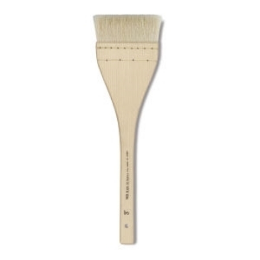 Picture of Raw Art Japanese Hake Brush with Goat Hair 3" – Πινέλο Extra-Wide Wash για Ακουαρέλα, Gouache & Gilding