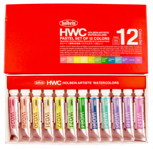 Picture of Holbein Artists' Watercolors Σετ Χρώματα Ακουαρέλας - Pastel, 12 Χρώματα