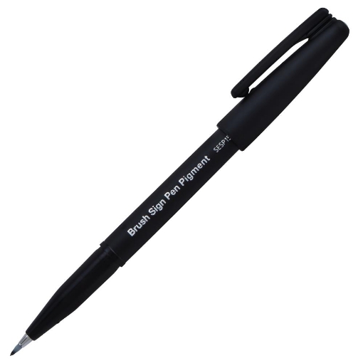 Picture of Pentel Sign Brush Pen Pigment Ink | Μαρκαδόρος με Μύτη Πινέλου – Gray