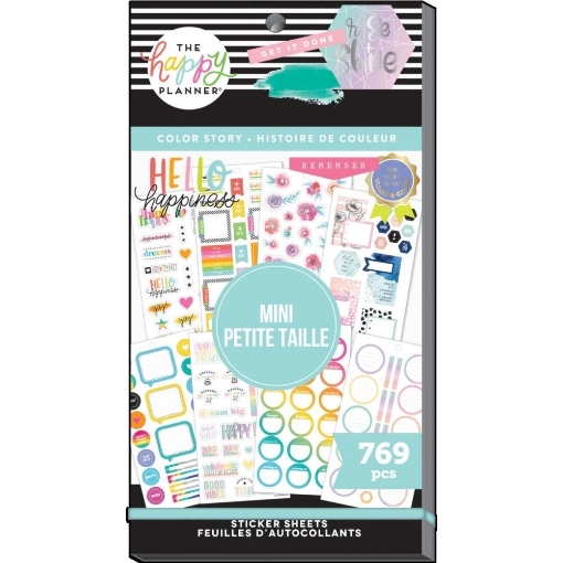 Picture of Happy Planner Sticker Value Pack Μπλοκ με Αυτοκόλλητα - Mini Color Story, 769τεμ.