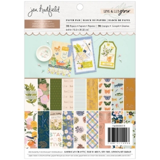 Picture of American Crafts Μπλοκ Scrapbooking Μονής Όψης 6"X8" - Live & Let Grow