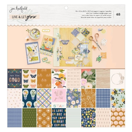 Picture of American Crafts Μπλοκ Scrapbooking Μονής Όψης 12"X12" - Live & Let Grow