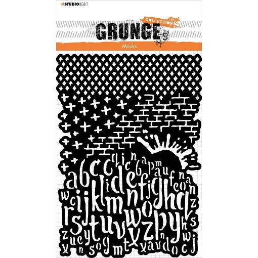 Picture of Studio Light Grunge Στένσιλ 6"X8" - Nr. 98, Letters And Texture
