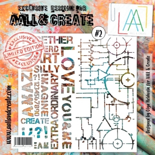 Picture of AALL & Create Stencil 6" x 6" – Στένσιλ Nr. 002 Circuit