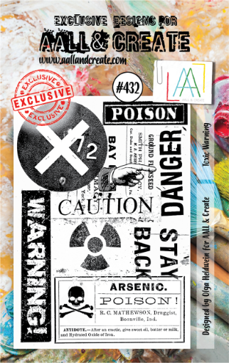 Picture of AALL & Create Clear Stamp Nr. 432 Toxic Warning – Διάφανη σφραγίδα 