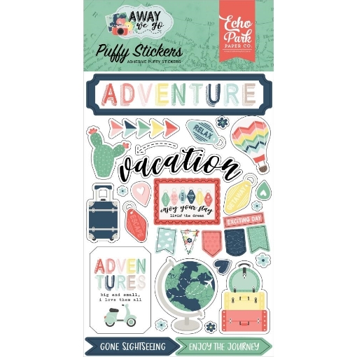 Picture of Echo Park Puffy Stickers | Puffy Αυτοκόλλητα - Away We Go