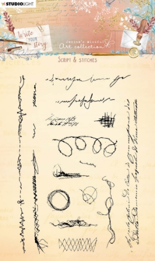 Picture of Studio Light Jenine's Mindful Art Διάφανες Σφραγίδες - Write Your Story, Script & Stitches
