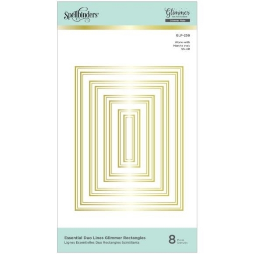 Picture of Spellbinders Glimmer Hot Foil Plate Essential Duo Lines - Μήτρες Χρυσοτυπίας - Glimmer Rectangles