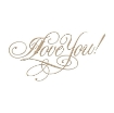 Picture of Spellbinders Glimmer Hot Foil Plate - Μήτρα Χρυσοτυπίας - Copperplate Script I Love You 