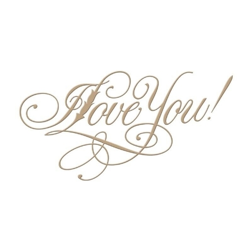 Picture of Spellbinders Glimmer Hot Foil Plate - Μήτρα Χρυσοτυπίας - Copperplate Script I Love You 