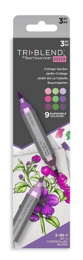 Picture of Spectrum Noir TriBlend Brush Σετ | Σετ Μαρκαδόρων Οινοπνεύματος 3 Τόνων – Cottage Garden, 3τεμ.