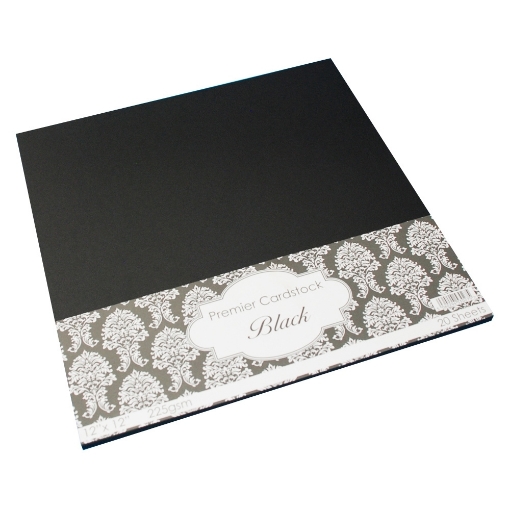 Picture of Craft UK Premium Cardstock 12x12 - Black, 20 τεμ.