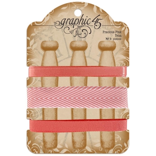 Picture of Graphic 45 Staples Embellishment Trim - Διακοσμητικές Κορδέλες, Precious Pink