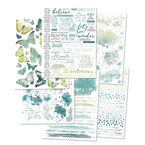 Picture of 49 & Market Rub-Ons Φύλλα Μεταφοράς Εικόνας 15 x 20 cm - Spectrum Sherbet, Tidal Wave, 6τεμ