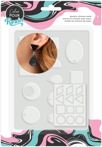 Picture of American Crafts Color Pour Resin – Καλούπι Σιλικόνης Μενταγιόν & Σκουλαρίκια (24 Σχέδια)