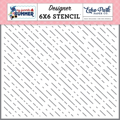 Picture of Echo Park Στένσιλ 6"X6" - My Favorite Summer,  Summer Rays